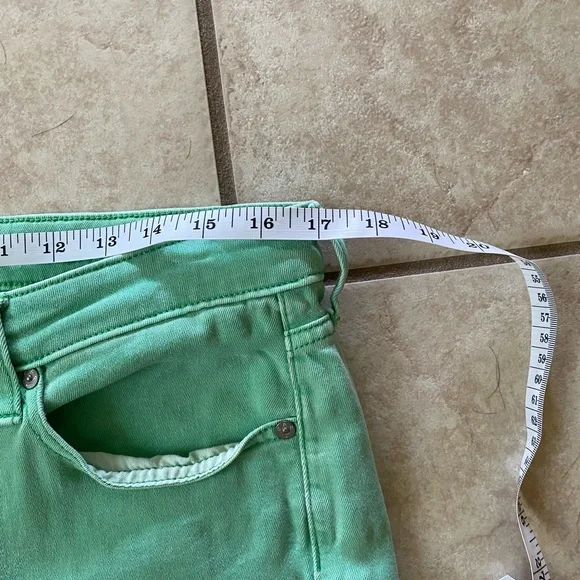 🌟 GAP- Super Skinny Ankle Mint Green Jeans- Size 12 - Picture 6 of 10